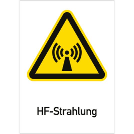 Warnschild ISO 7010 W005 - Hinweis auf nicht ionisierende HF-Strahlung | Aluminium | 262x371 mm